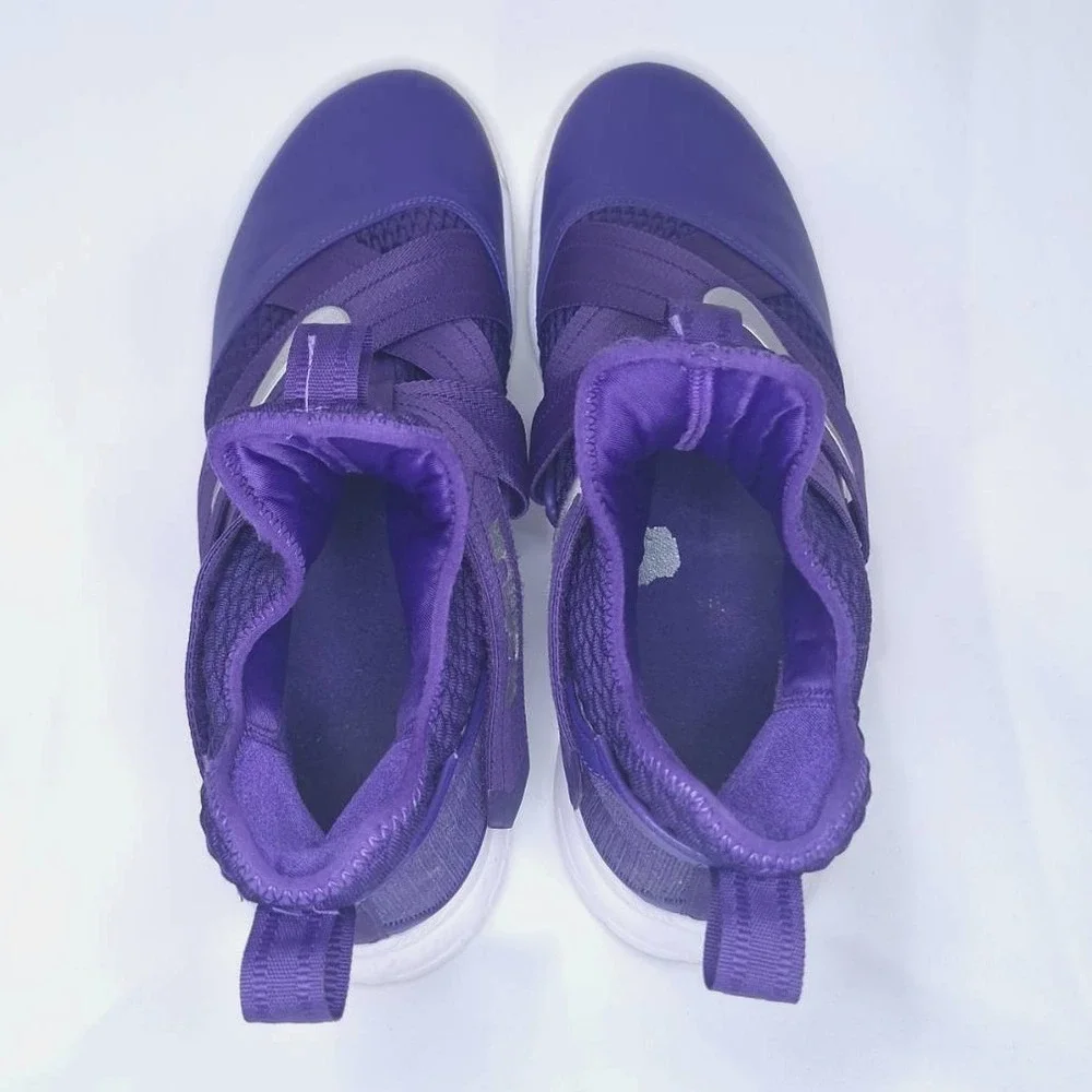 Nike LeBron Soldier 12 XII‎ SFG Purple Silver Basketball Shoes Sz 13.5 Sneakers